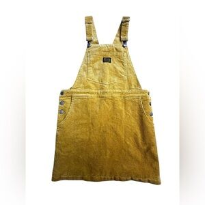 Deep End Corduroy Overall Skirt Gold Women Size Small.